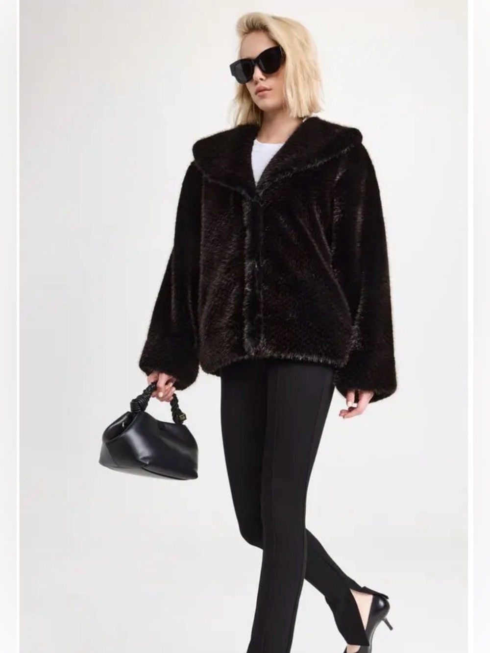 ANINE BING Hilary Faux Fur Jacket XS NWT